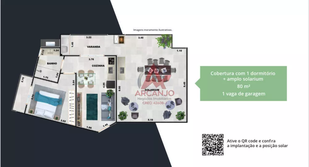 Apartamento, 1 quarto, 35 m² - Foto 1
