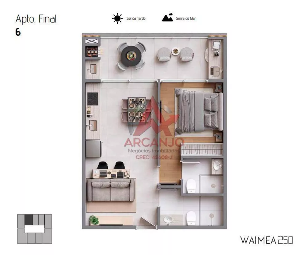 Apartamento, 1 quarto, 53 m² - Foto 3