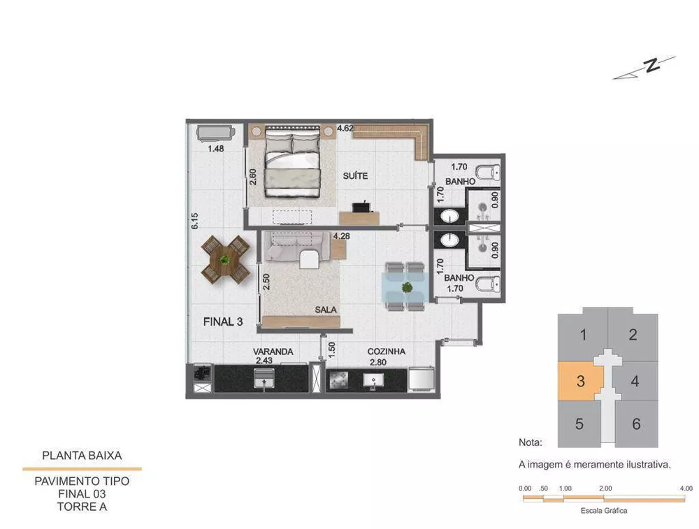 Apartamento, 2 quartos, 106 m² - Foto 3