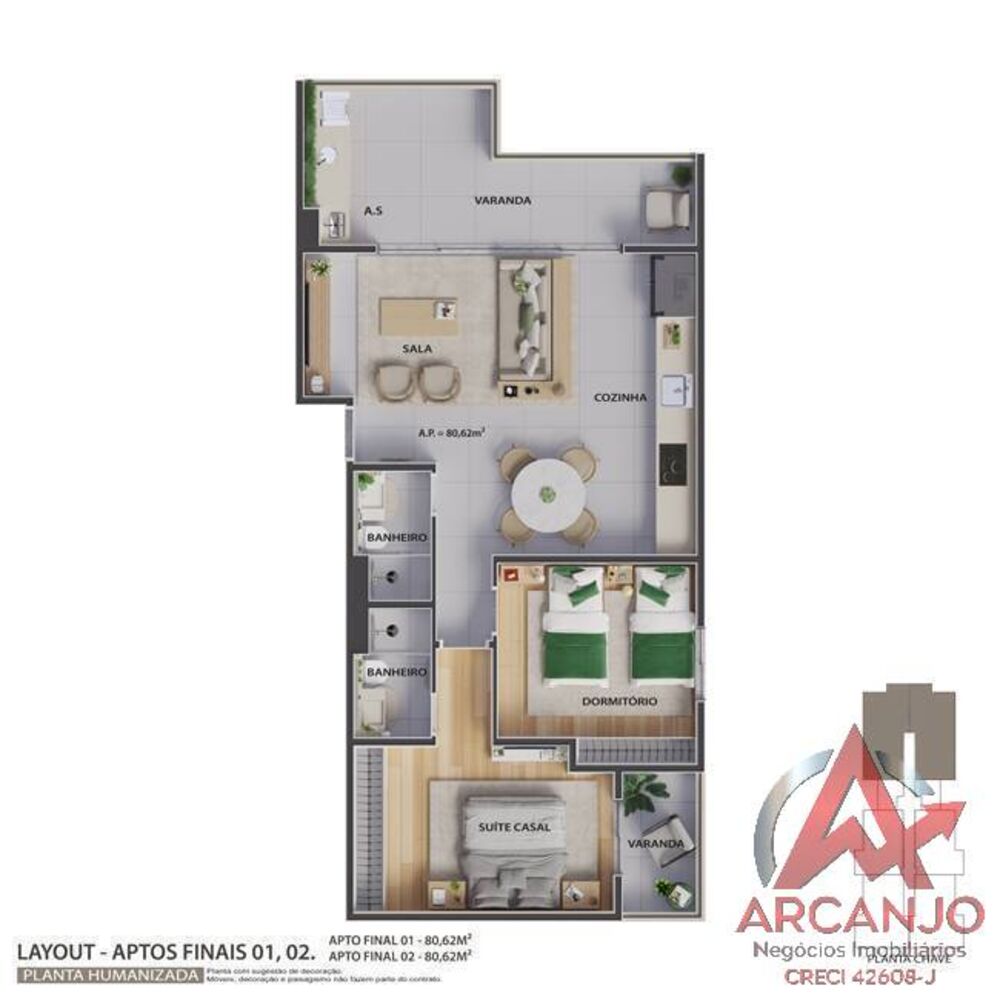 Apartamento, 2 quartos, 58 m² - Foto 7