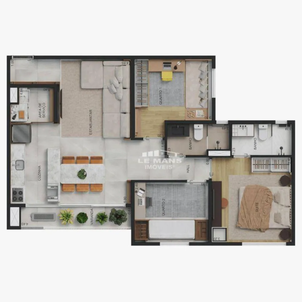 Apartamento, 3 quartos, 79 m² - Foto 4