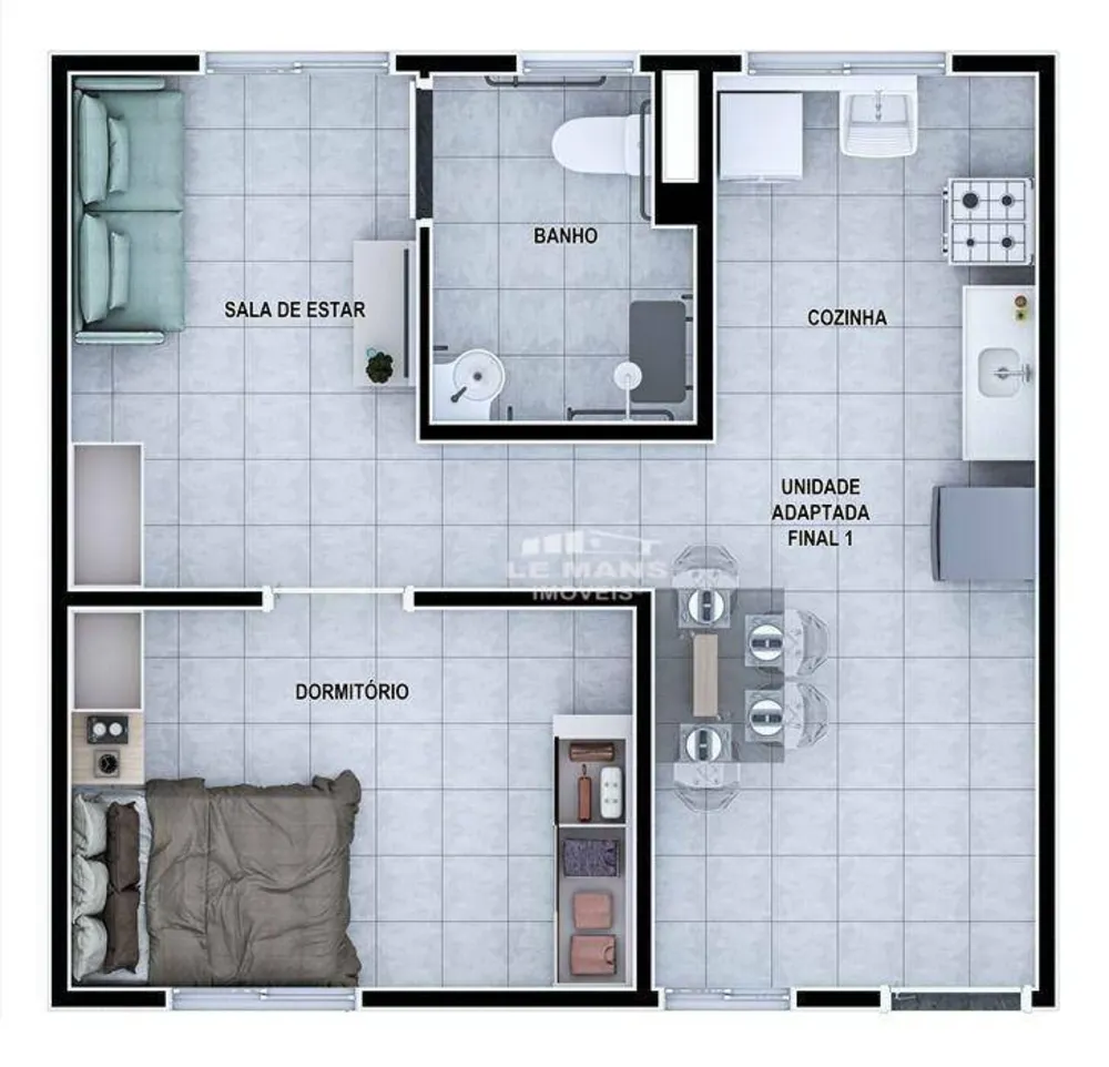 Apartamento, 2 quartos, 45 m² - Foto 2
