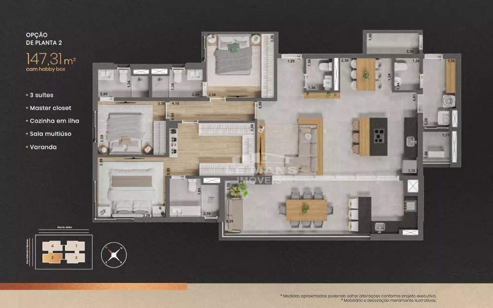 Apartamento, 3 quartos, 147 m² - Foto 12