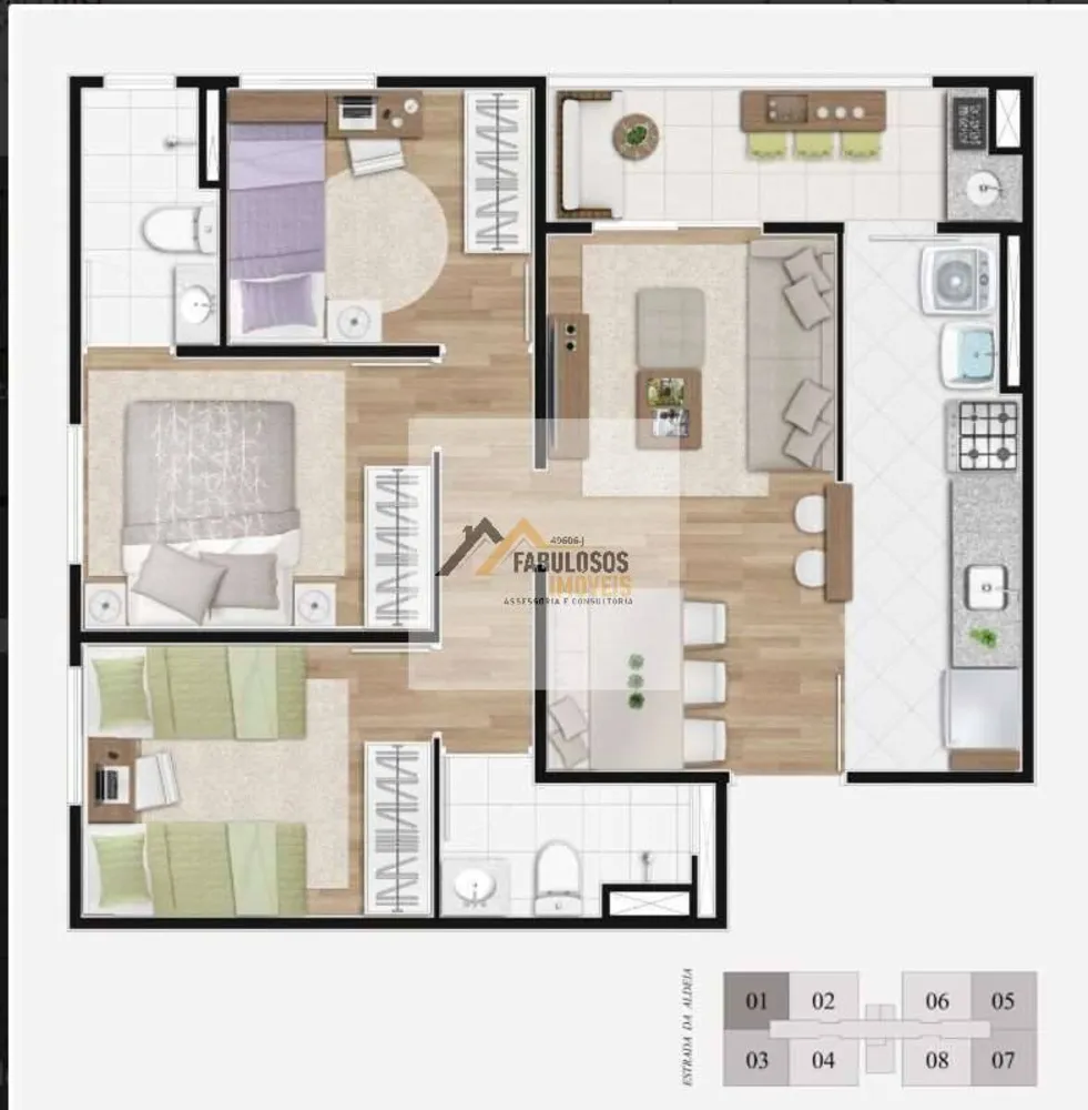 Apartamento, 3 quartos, 60964 m² - Foto 6