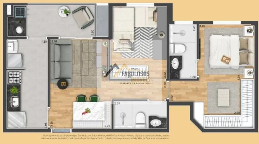 Apartamento, 2 quartos, 65 m² - Foto 3