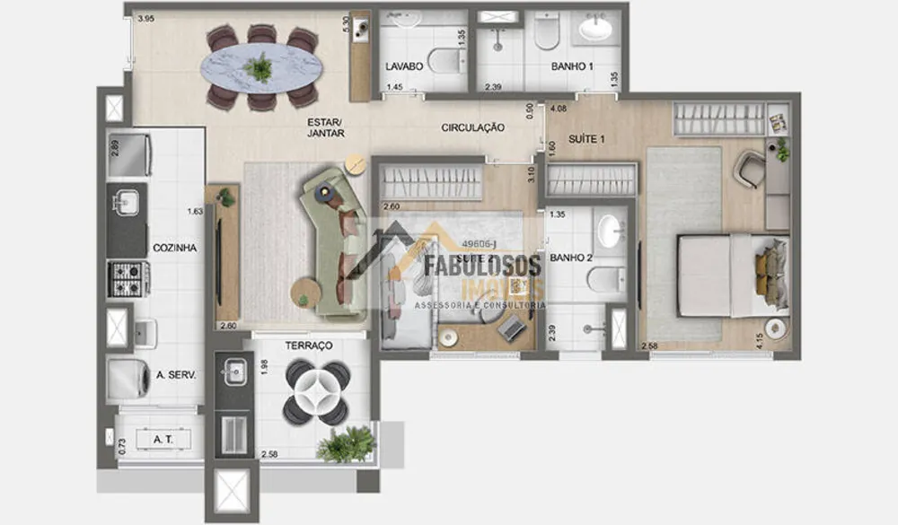 Apartamento, 2 quartos, 72 m² - Foto 8