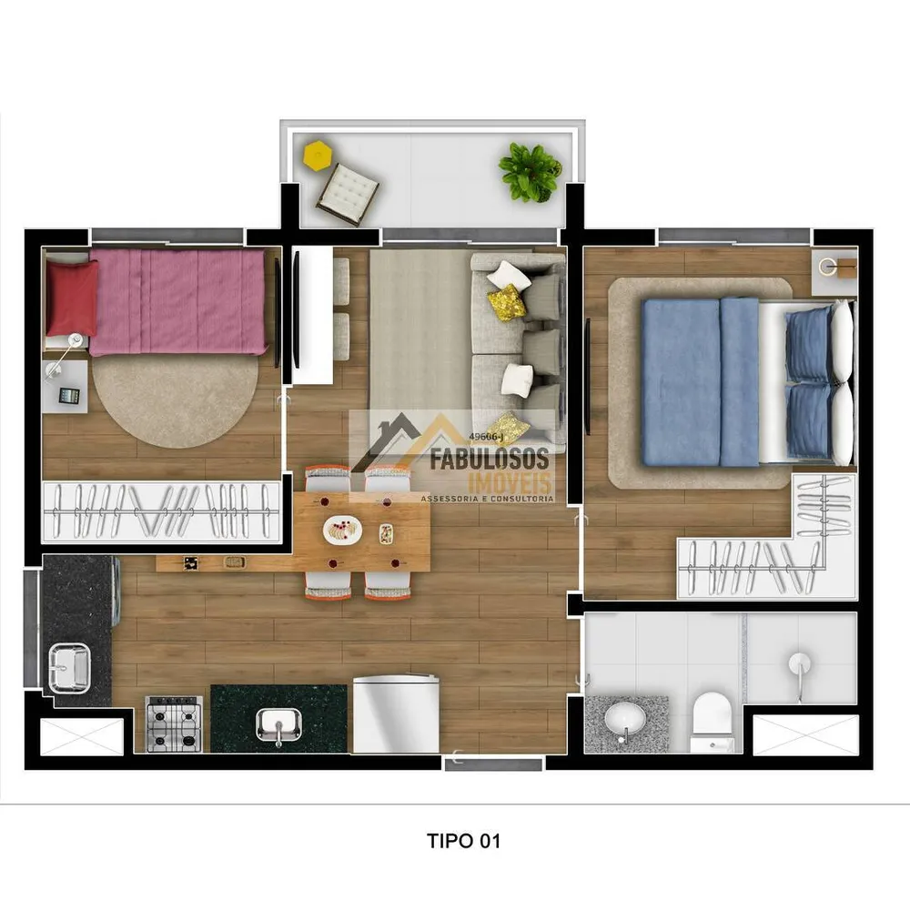 Apartamento, 26 m² - Foto 9