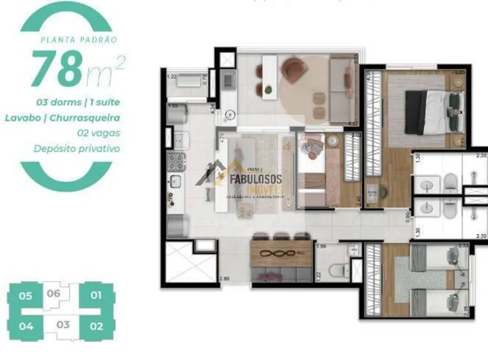 Apartamento, 1 quarto, 65 m² - Foto 10