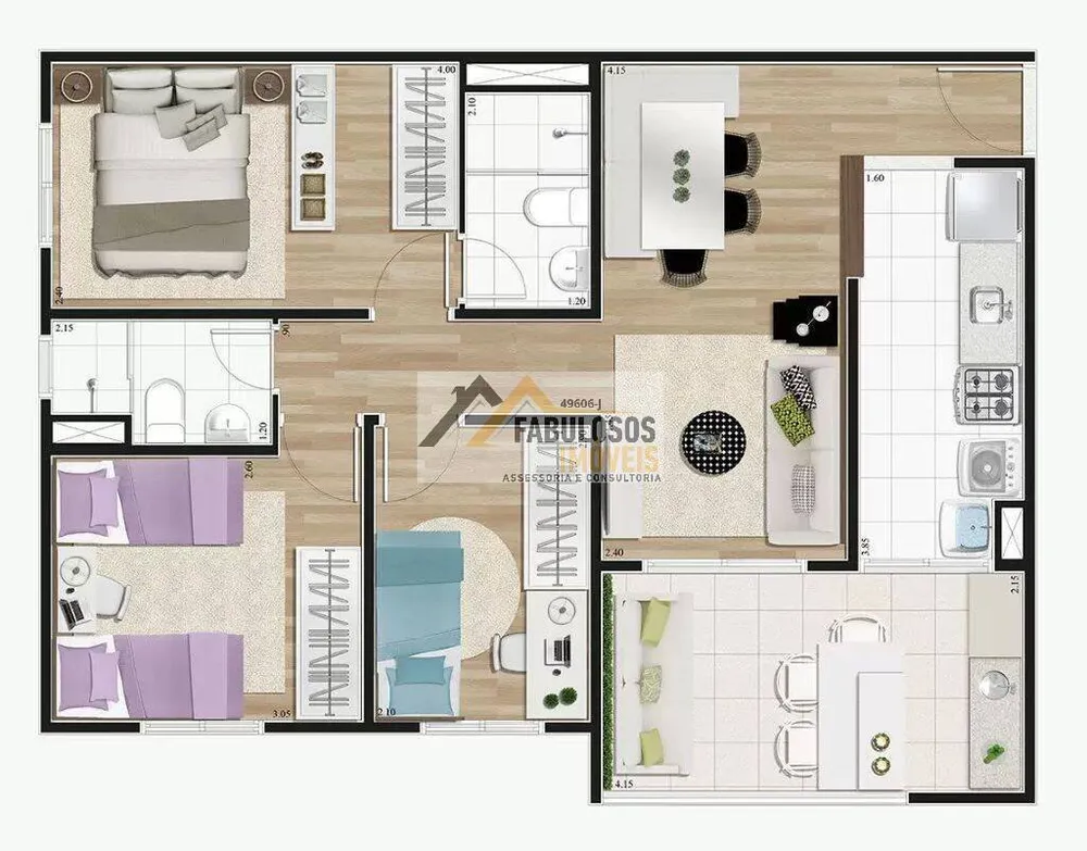 Apartamento, 3 quartos, 69 m² - Foto 7