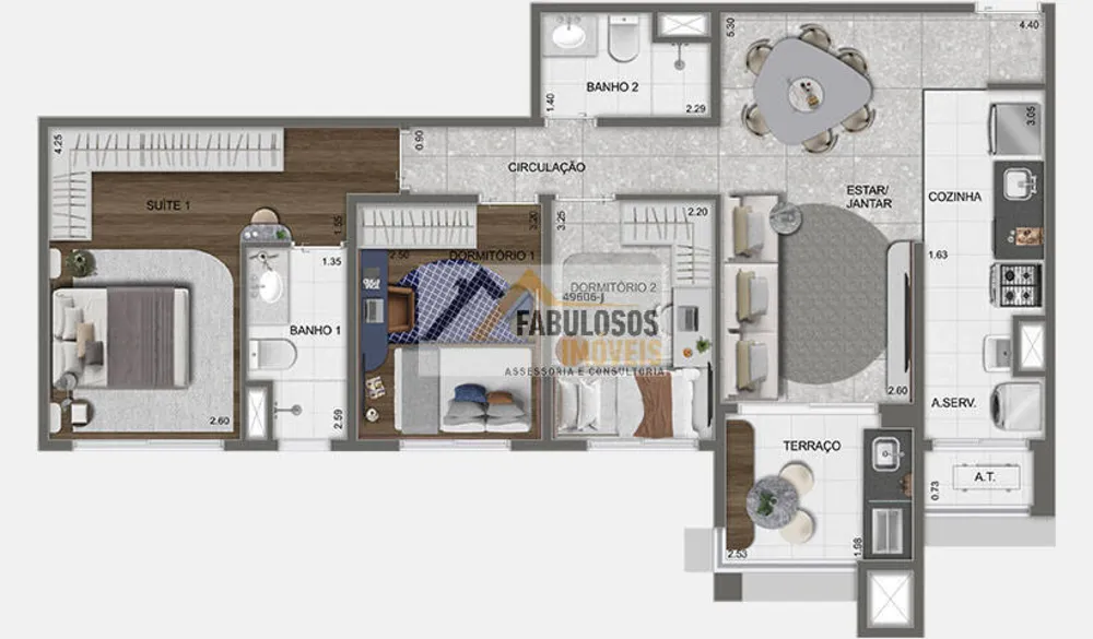 Apartamento, 2 quartos, 63 m² - Foto 8