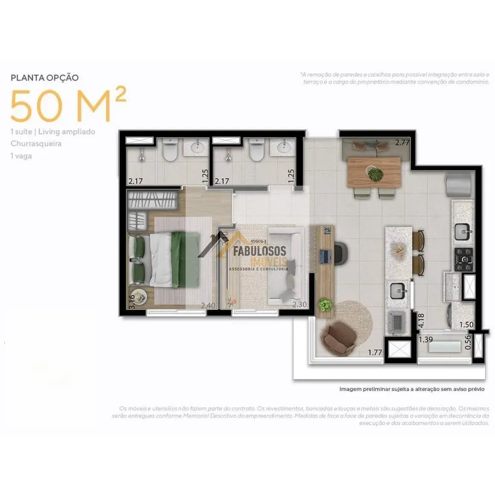 Apartamento, 2 quartos, 50 m² - Foto 4