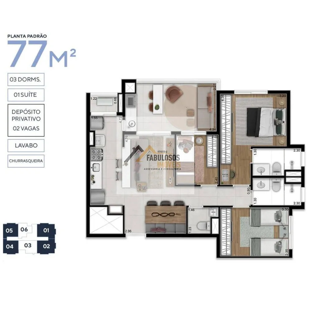 Apartamento, 2 quartos, 65 m² - Foto 4