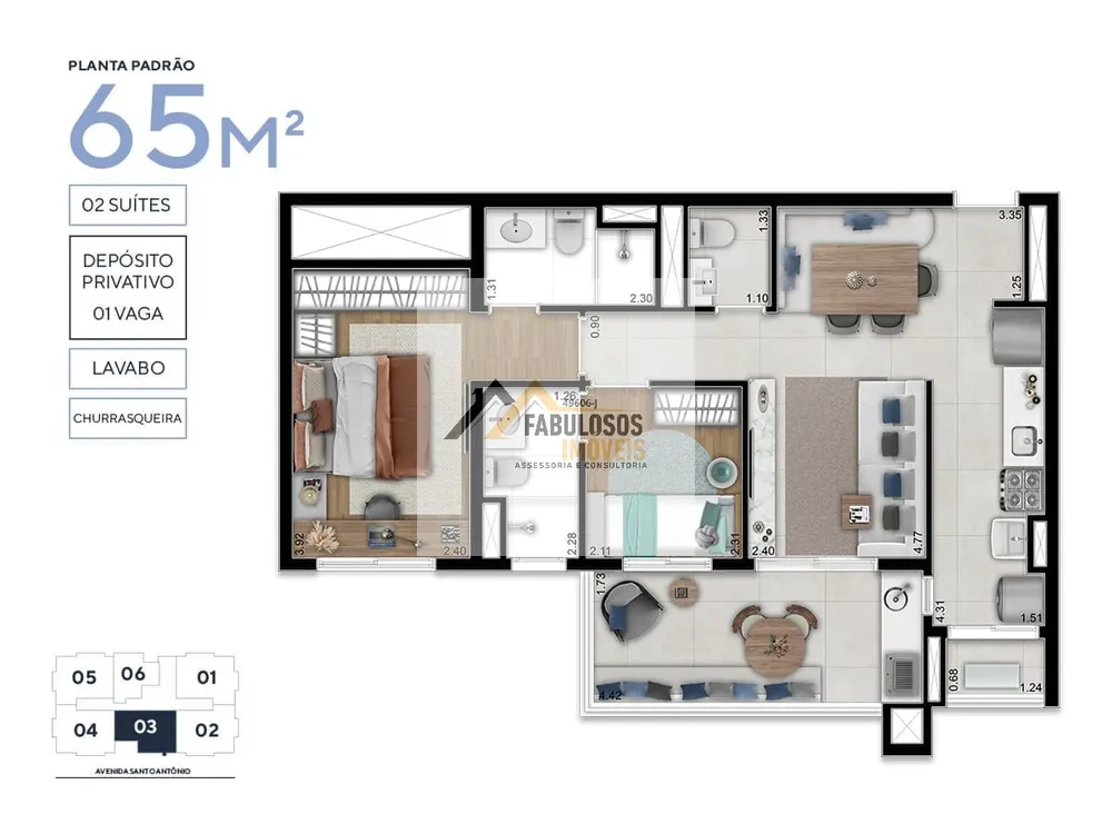 Apartamento, 2 quartos, 65 m² - Foto 5