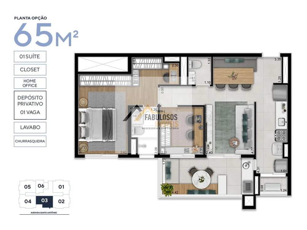 Apartamento, 2 quartos, 65 m² - Foto 6