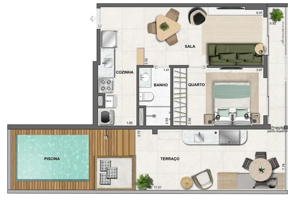 Apartamento, 1 quarto, 41 m² - Foto 22