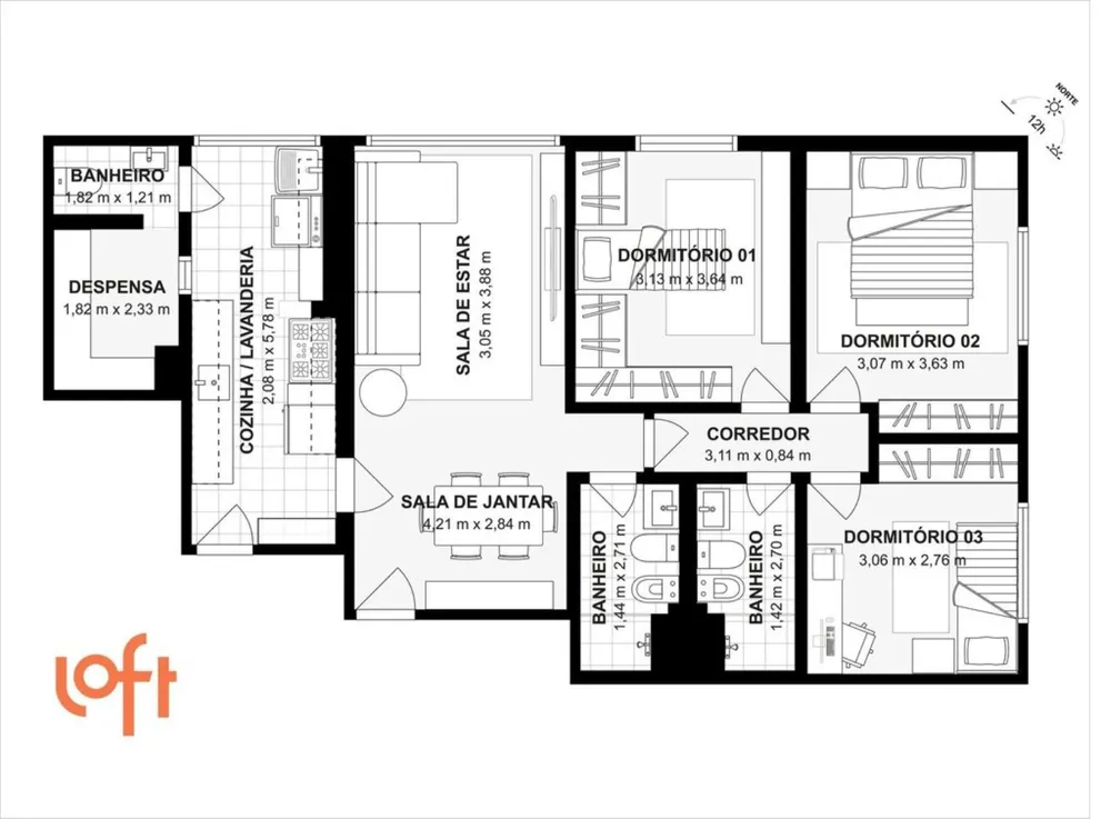 Apartamento, 3 quartos, 80 m² - Foto 29