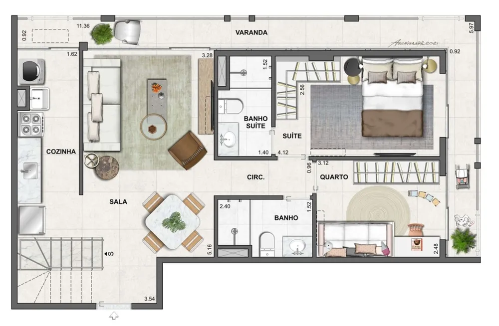Apartamento, 2 quartos, 137 m² - Foto 17