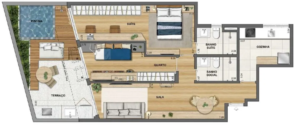 Apartamento, 2 quartos, 81 m² - Foto 2
