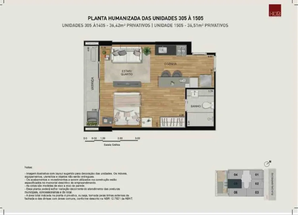 Apartamento, 1 quarto, 32 m² - Foto 21