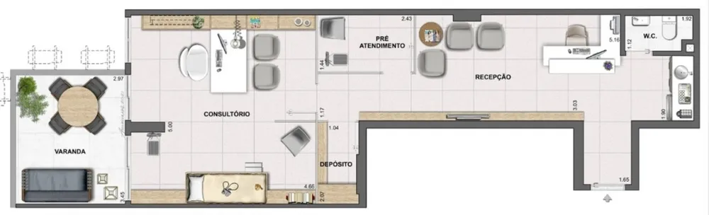 Sala-Conjunto, 52 m² - Foto 15