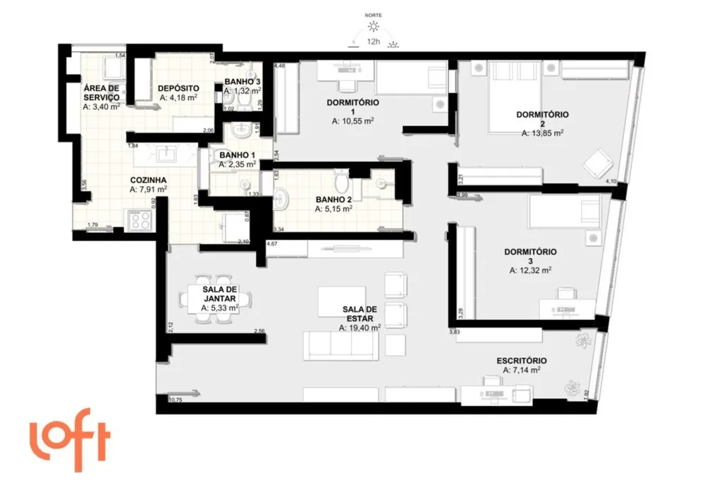 Apartamento, 3 quartos, 110 m² - Foto 12