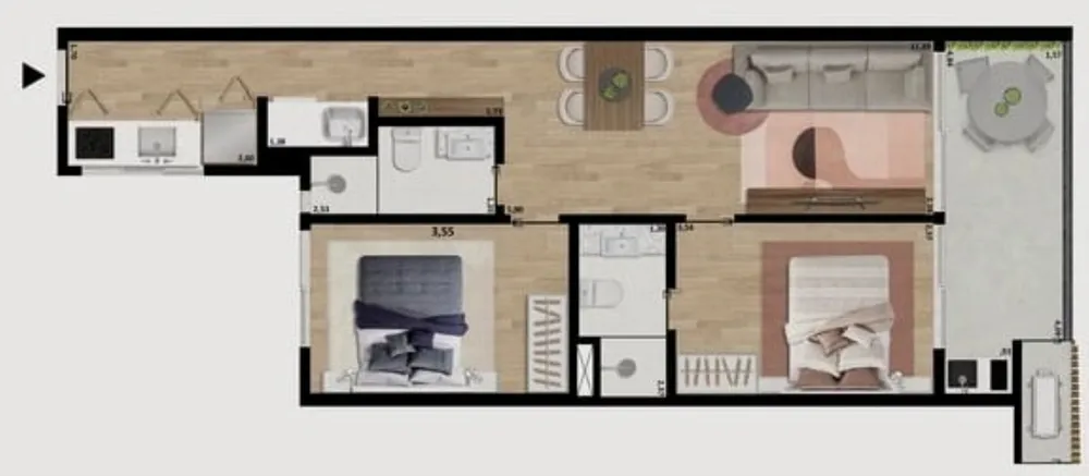 Apartamento, 1 quarto, 35 m² - Foto 39