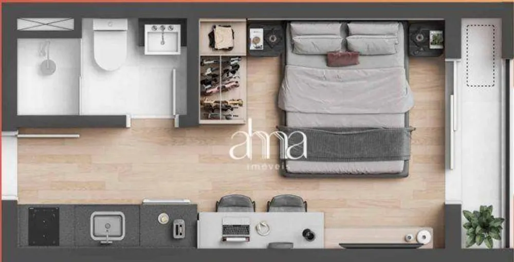 Kitnet-Studio, 19 m² - Foto 3