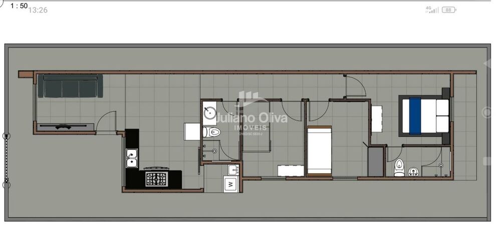 Casa, 3 quartos, 61 m² - Foto 2