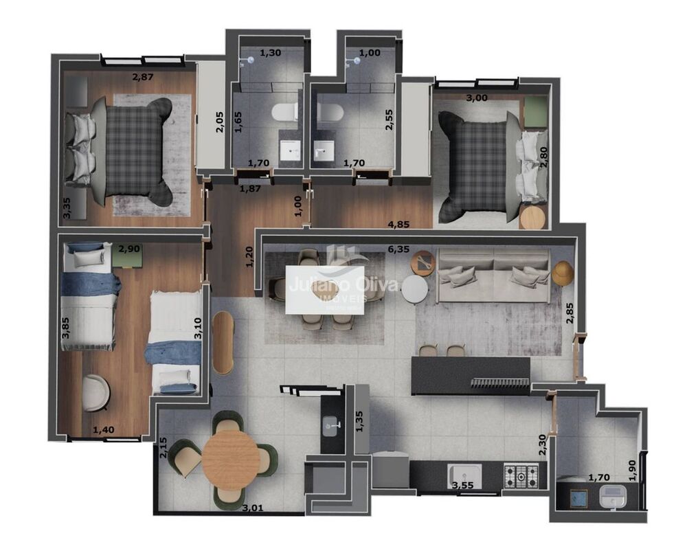 Apartamento, 3 quartos, 94 m² - Foto 6