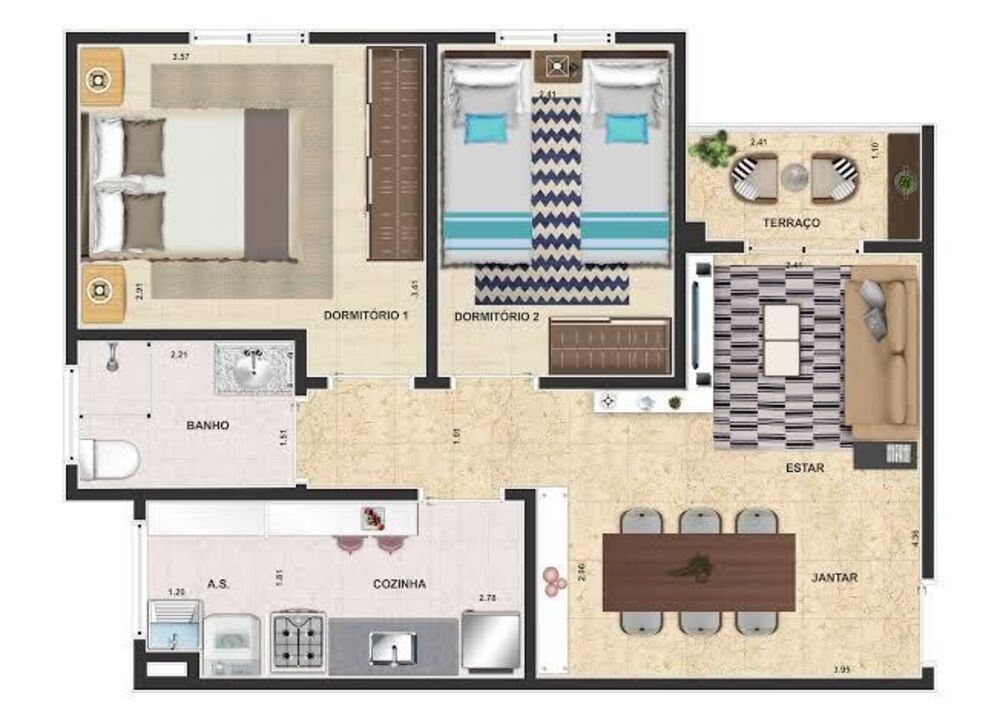 Apartamento, 2 quartos, 57 m² - Foto 16