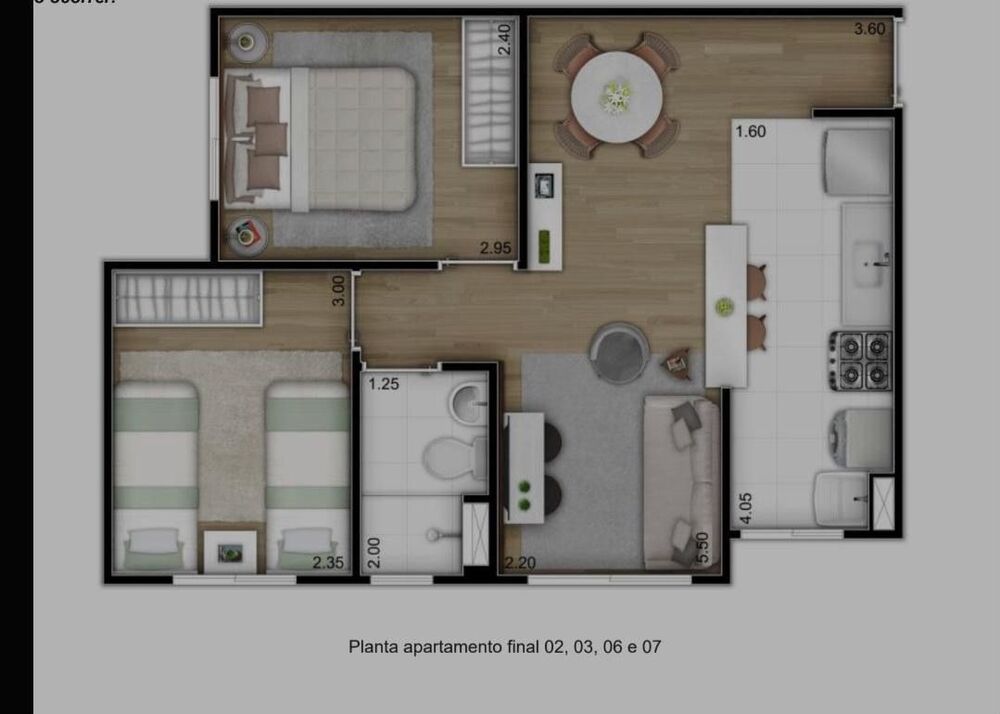 Apartamento, 2 quartos, 41 m² - Foto 2
