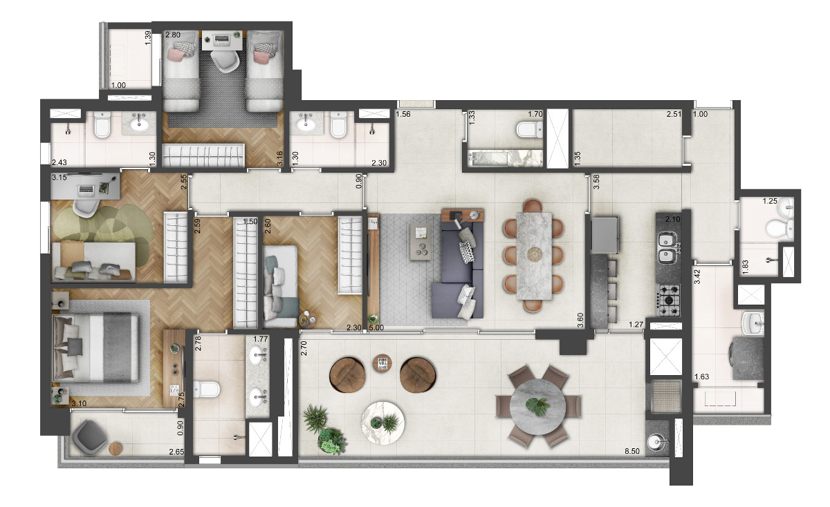 Apartamento, 4 quartos, 145 m² - Foto 6