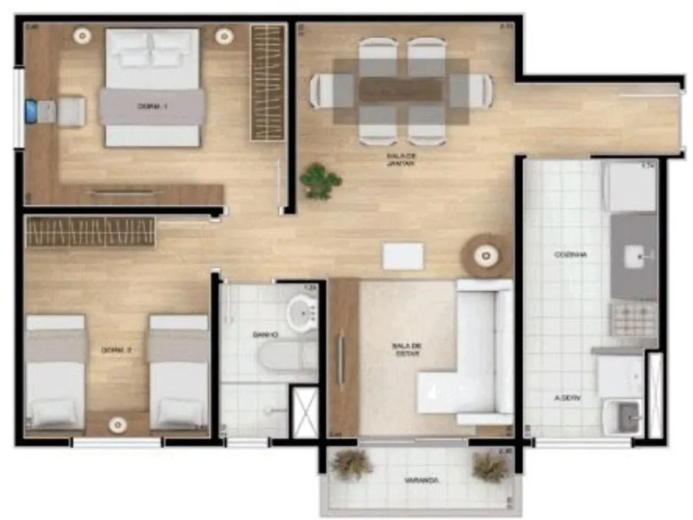 Apartamento, 2 quartos, 63 m² - Foto 8