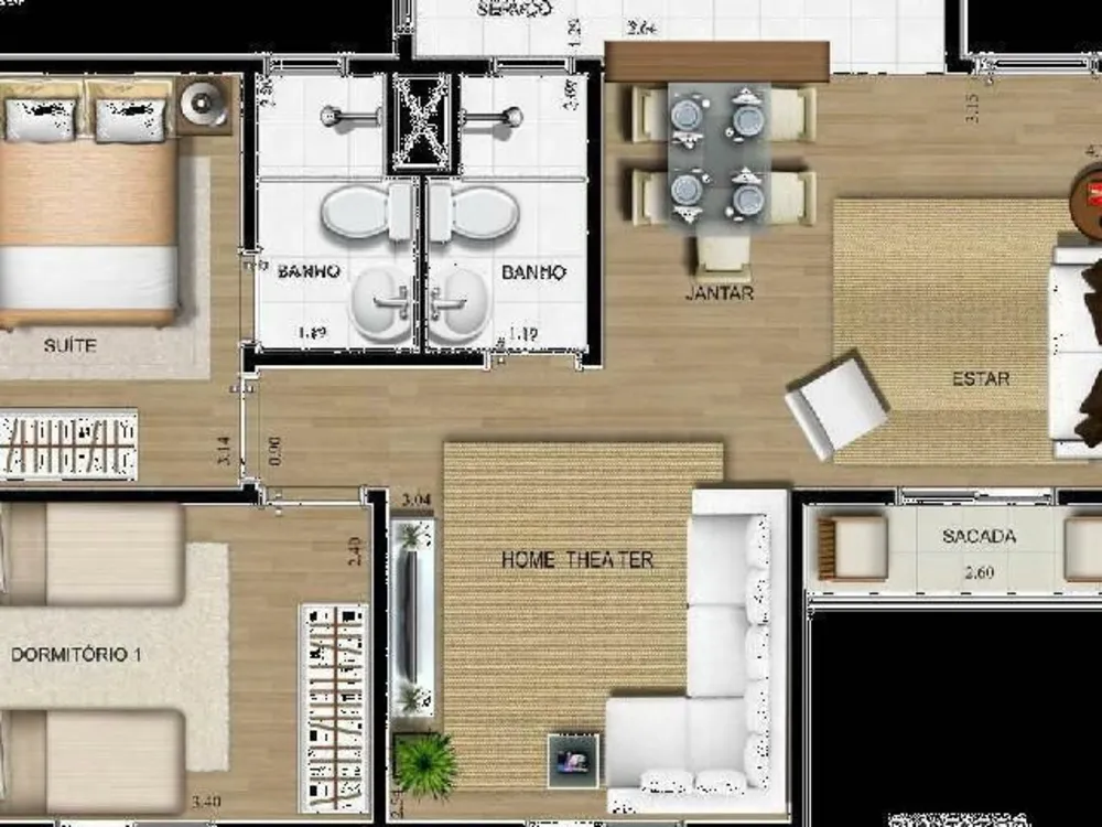 Apartamento, 2 quartos, 59 m² - Foto 4