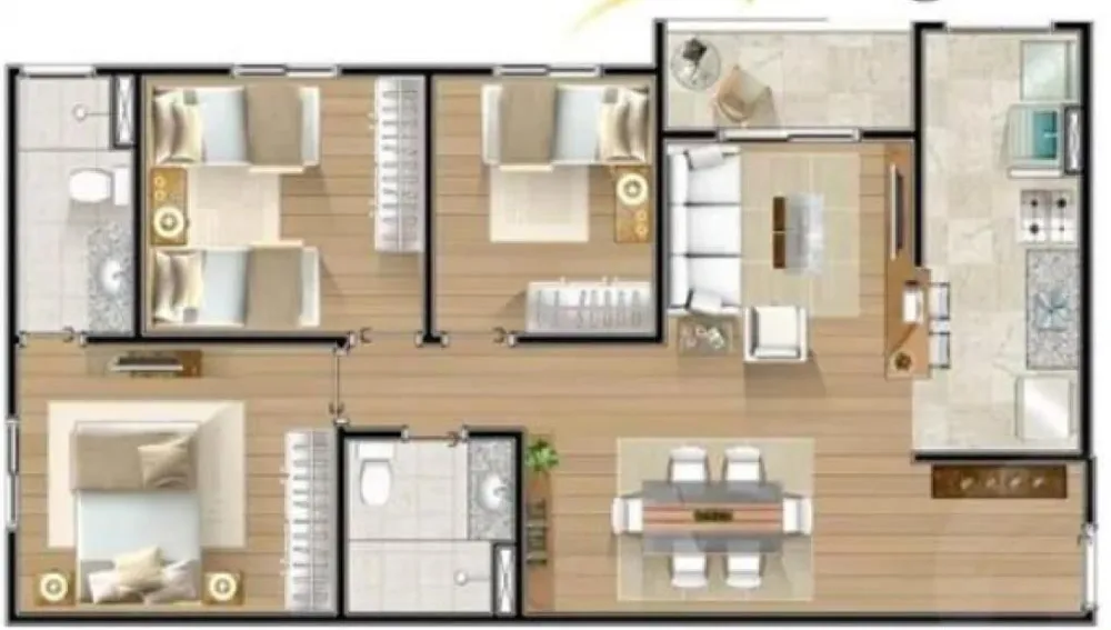 Apartamento, 3 quartos, 78 m² - Foto 2