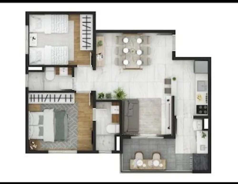 Apartamento, 2 quartos, 63 m² - Foto 2