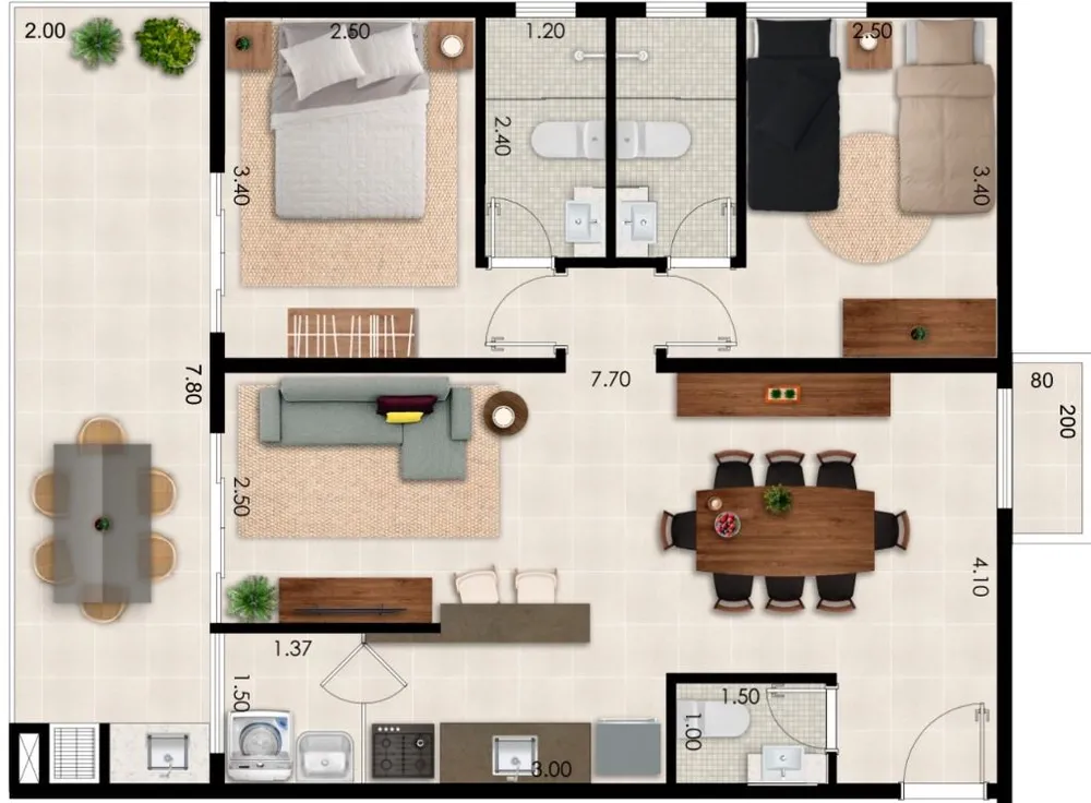 Apartamento, 2 quartos, 76 m² - Foto 8