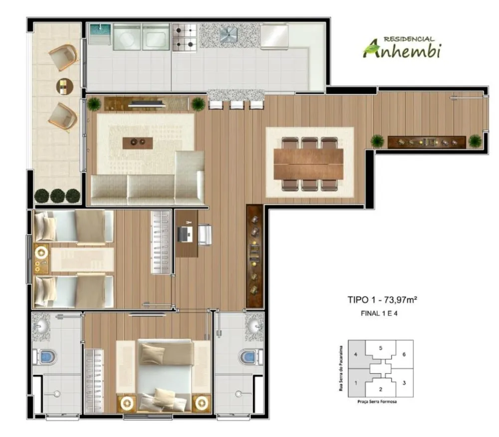 Apartamento, 2 quartos, 70 m² - Foto 4