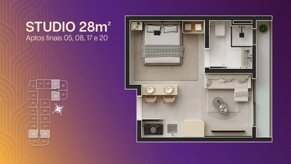 Apartamento, 1 quarto, 28 m² - Foto 6