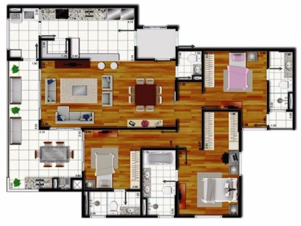 Apartamento, 3 quartos, 130 m² - Foto 4