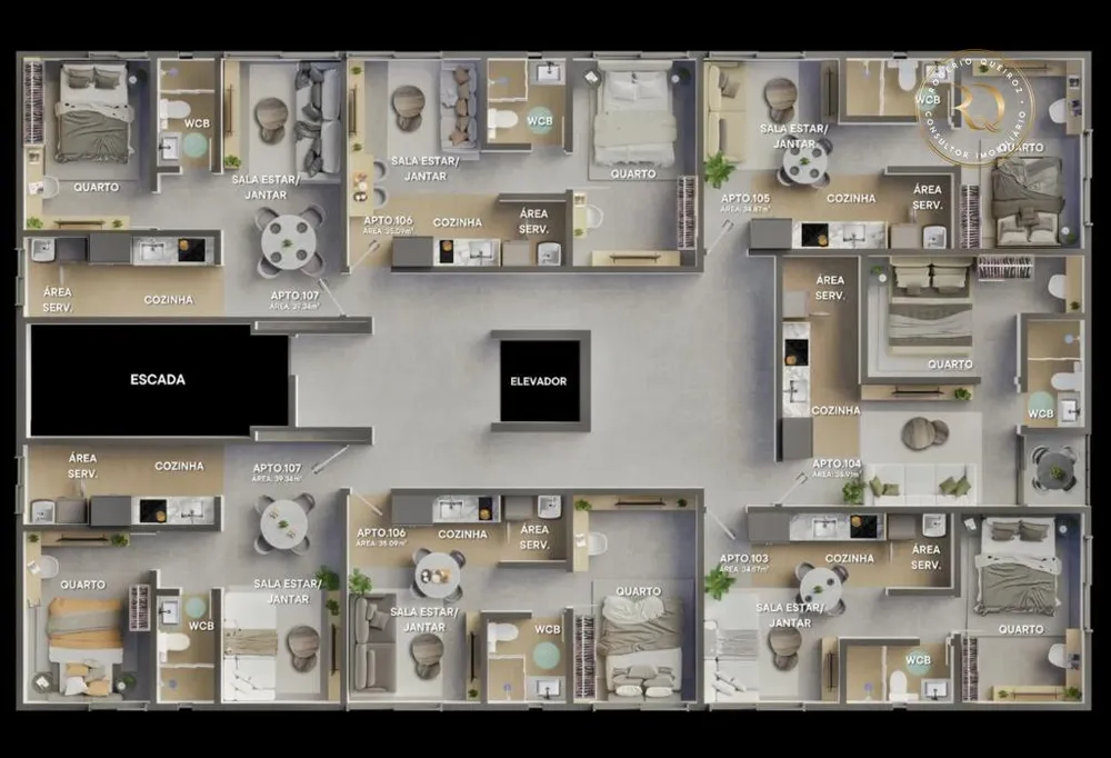 Apartamento, 1 quarto, 33 m² - Foto 3