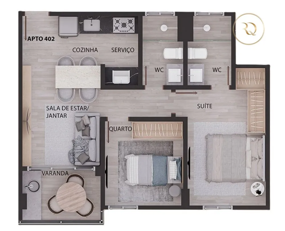 Apartamento, 2 quartos, 59 m² - Foto 4