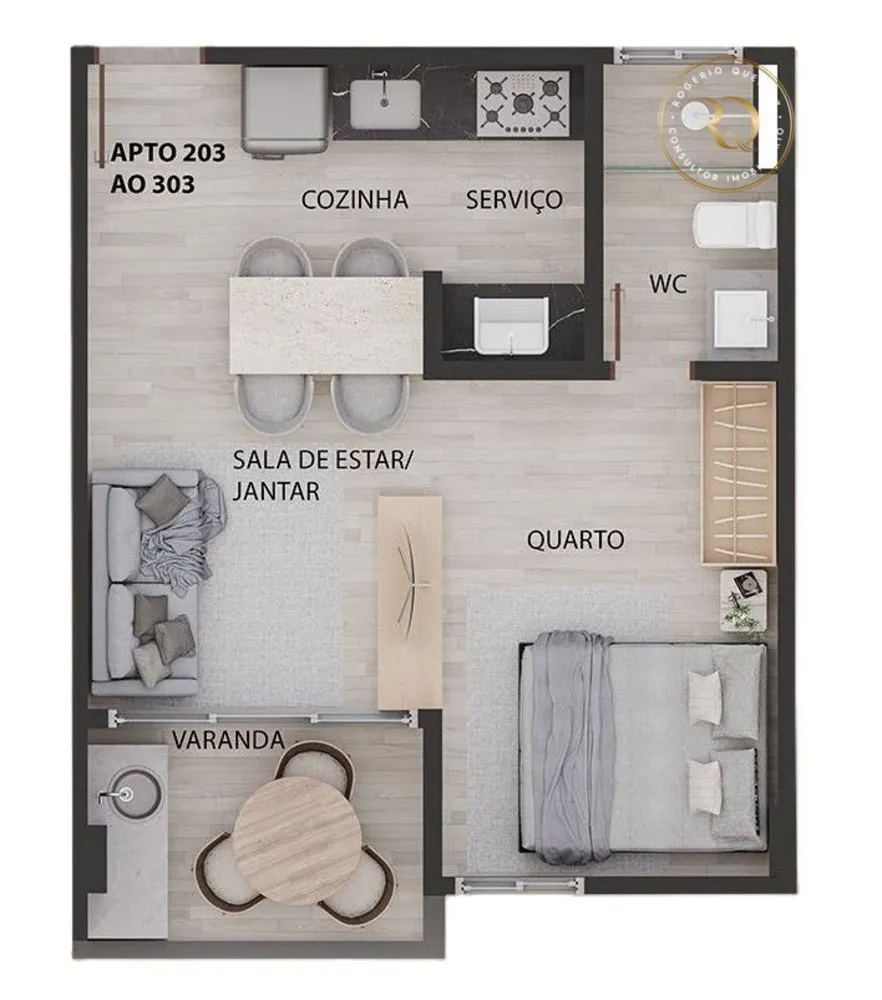 Apartamento, 2 quartos, 59 m² - Foto 3