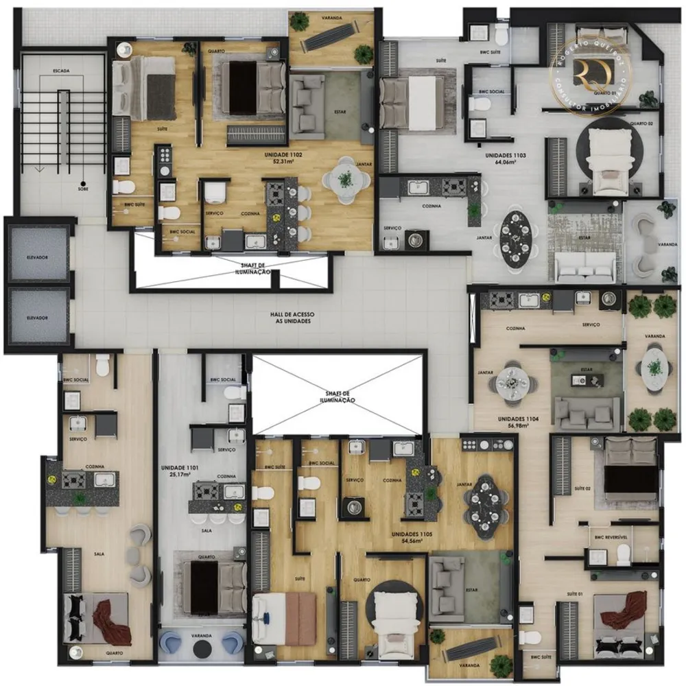 Apartamento, 2 quartos, 52 m² - Foto 3