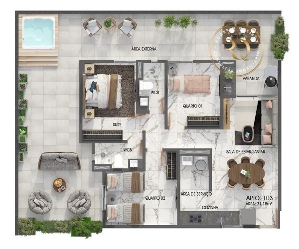 Apartamento, 2 quartos, 54 m² - Foto 3