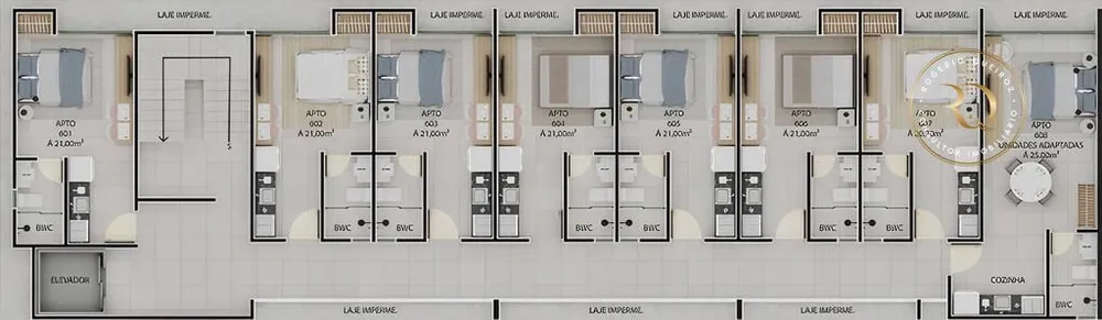Flat/Apart Hotel, 1 quarto, 21 m² - Foto 1