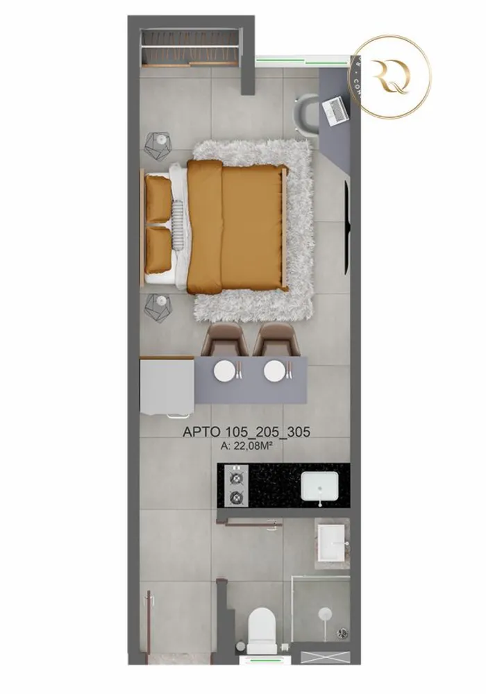 Cobertura, 1 quarto, 22 m² - Foto 3