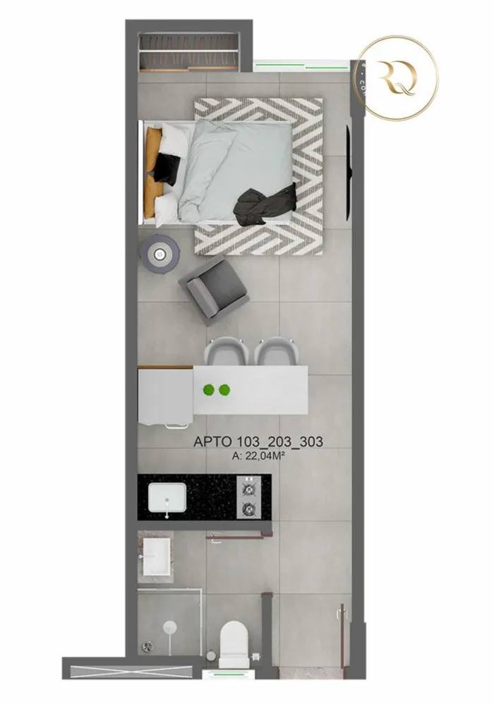Cobertura, 1 quarto, 22 m² - Foto 2