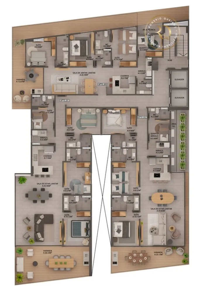 Cobertura, 3 quartos, 96 m² - Foto 2