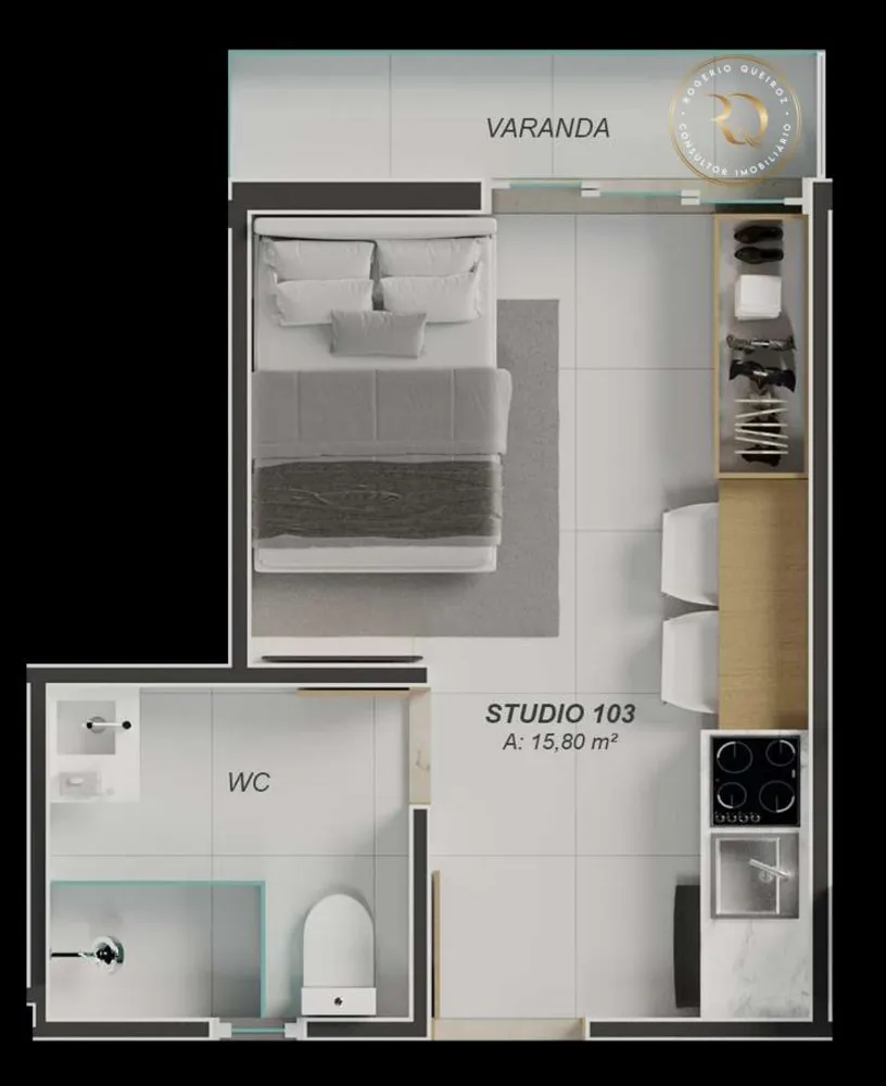 Flat/Apart Hotel, 1 quarto, 15 m² - Foto 1